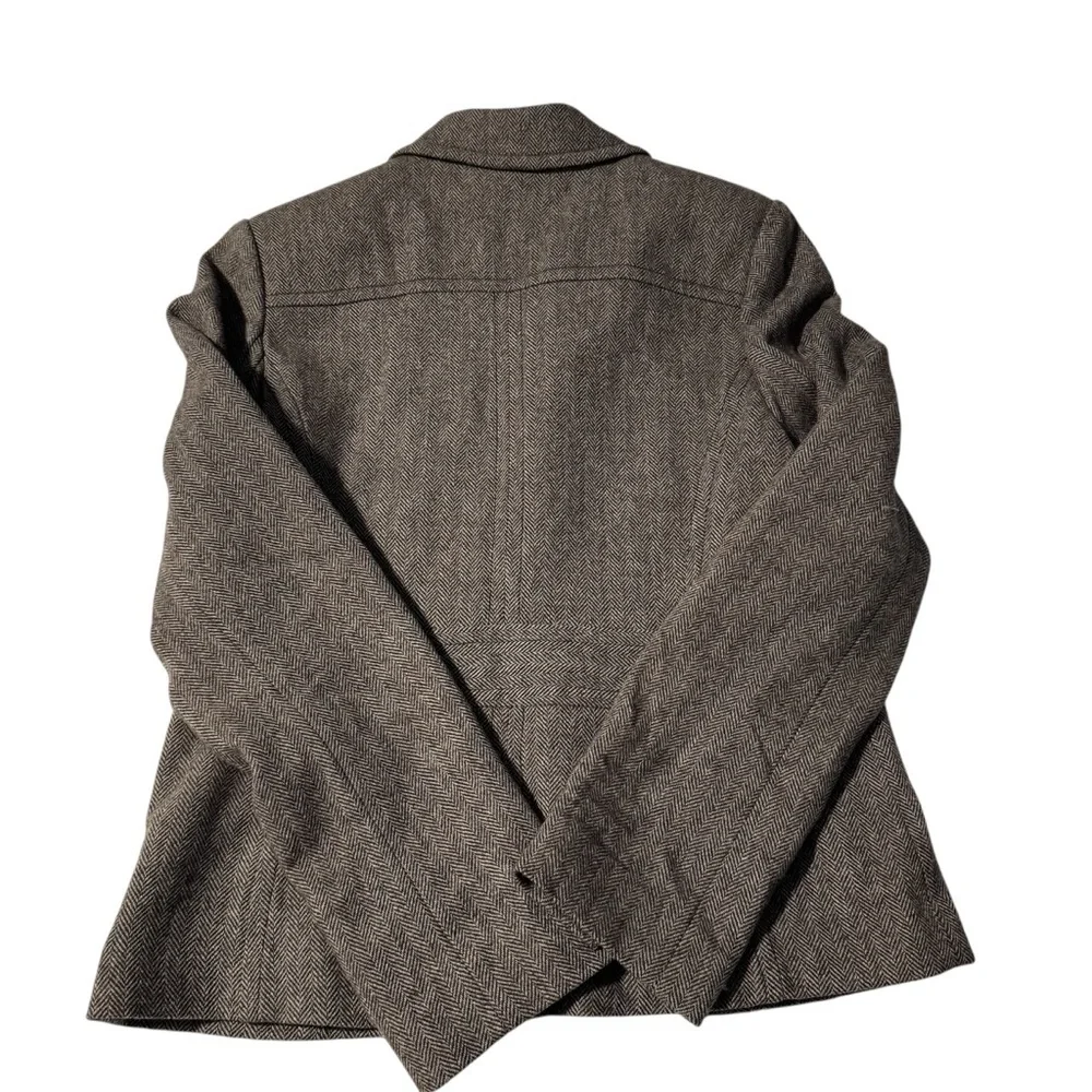 Eddie Bauer Tailored Wool Herringbone Blazer Heritage Preppy - Picture 2 of 8